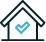 Icon of house with checkmark