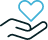 Icon of hand holding heart