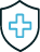 Icon of shield with medical cross